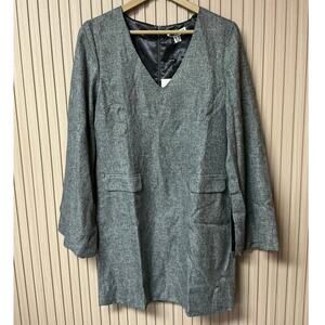 Unique21 Grey Wide Sleeve Smock Dress Size UK 10 / US 6